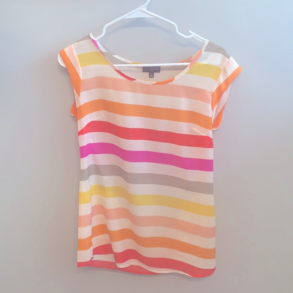 The Limited Striped Cap Sleeve Tank